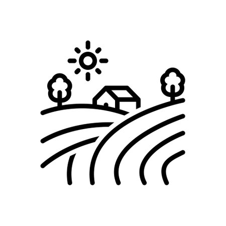 Icon for field, agricultureのイラスト素材