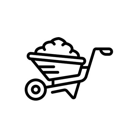 Icon for garden cart, wheelbarrowのイラスト素材