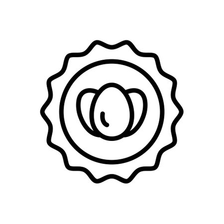 Icon for free range eggs, fresh eggのイラスト素材
