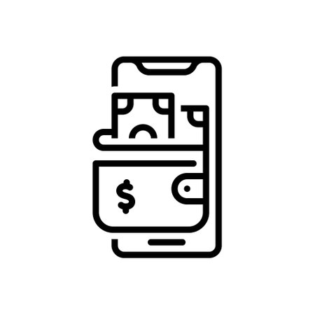 Icon for online wallet, onlineのイラスト素材