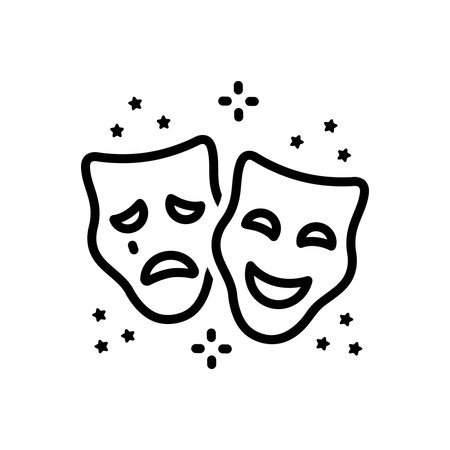 Icon for theater mask, theaterのイラスト素材