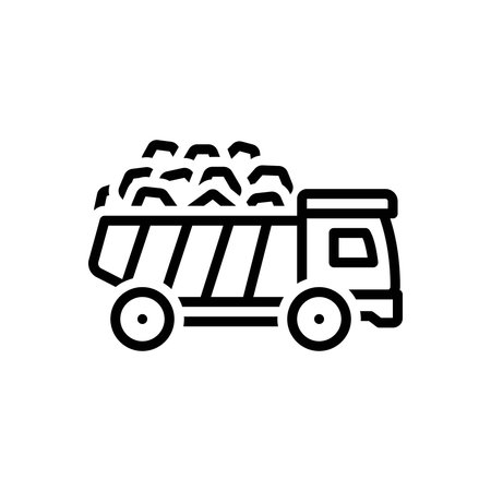 Icon for overburden, lorryのイラスト素材