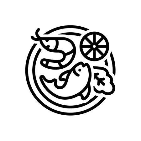 Icon for sea food, seaのイラスト素材