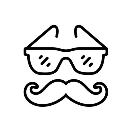 Icon for glasses and mustache, glassesのイラスト素材