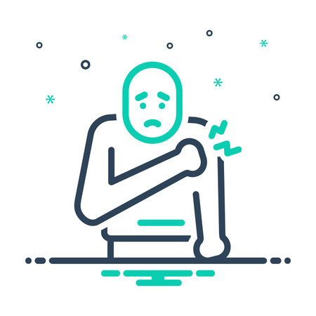 Icon for heart attack, myocardial infarctionのイラスト素材