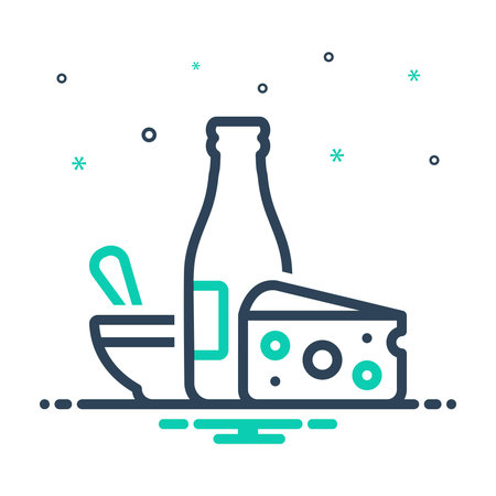 Icon for dairy products, dairyのイラスト素材