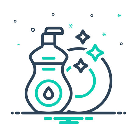 Icon for dishwashing liquid, dishwashingのイラスト素材