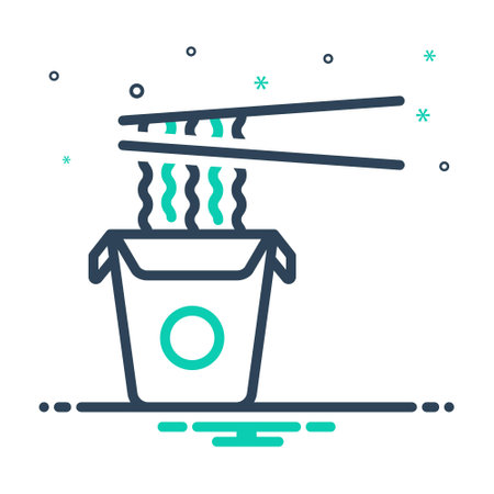 Icon for noodles, fast foodのイラスト素材