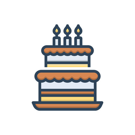 Icon for cake, birthday cake