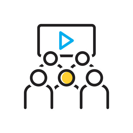 Icon for audience,viewerのイラスト素材