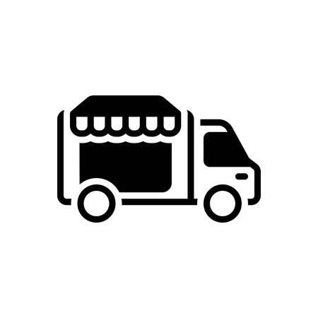 Icon for food truck, snack vanのイラスト素材
