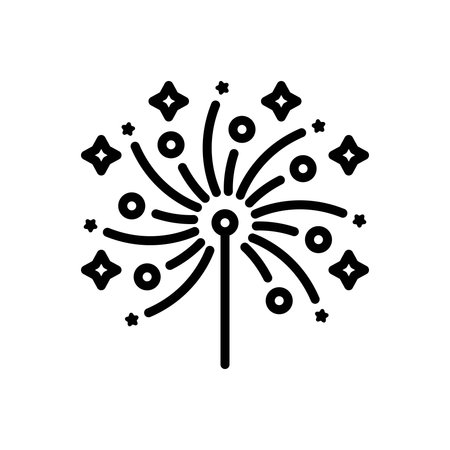 Icon for sparkler, celebrationのイラスト素材