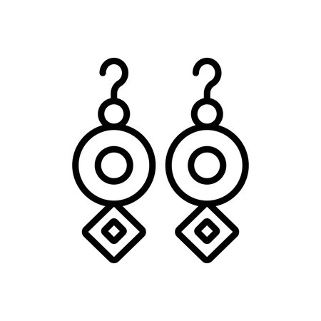 Icon for earrings, jewelryのイラスト素材