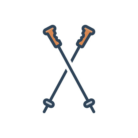 Icon for ski pole, ski