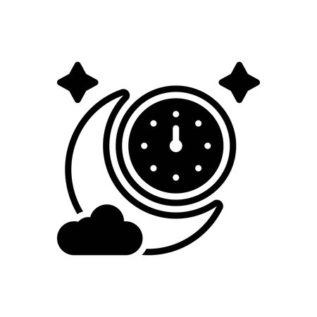Icon for midnight, moonのイラスト素材