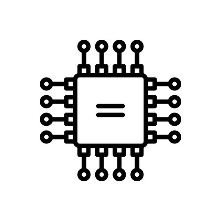 Icon for processor unit, processorのイラスト素材