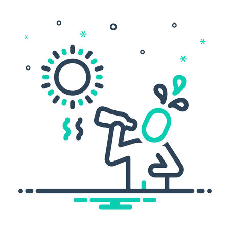 Icon for heat, heatstrokeのイラスト素材