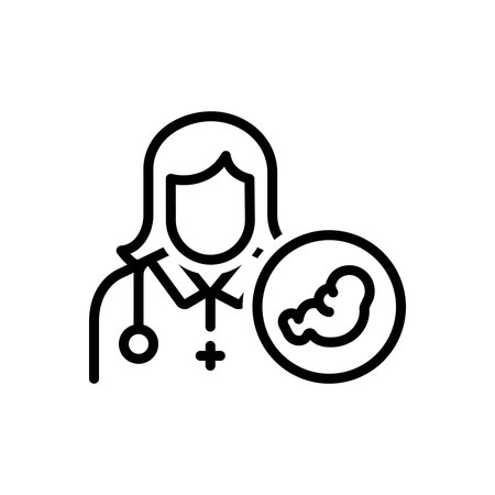 Icon for gynecologist, gynecologyのイラスト素材