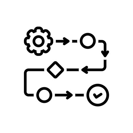Icon for workflow optimization, workflowのイラスト素材