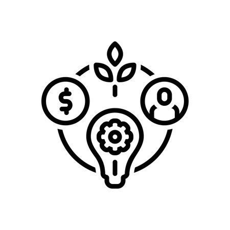 Icon for entrepreneurship ecosystem, entrepreneurshipのイラスト素材