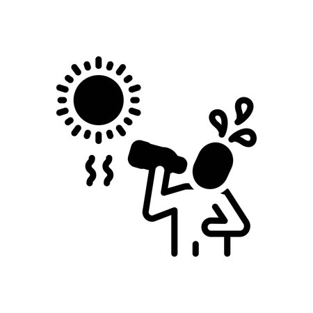 Icon for heat, heatstrokeのイラスト素材