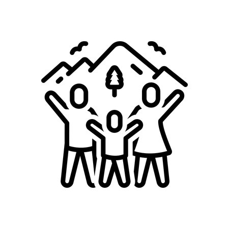 Icon for family adventures, familyのイラスト素材