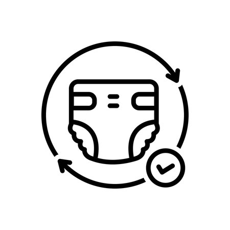 Icon for diaper duty, diaperのイラスト素材