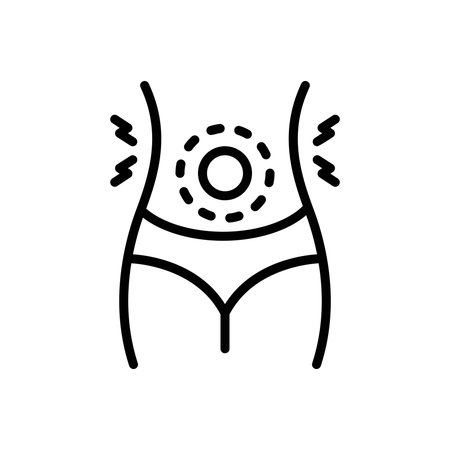 Icon for belly discomfort, bellyのイラスト素材