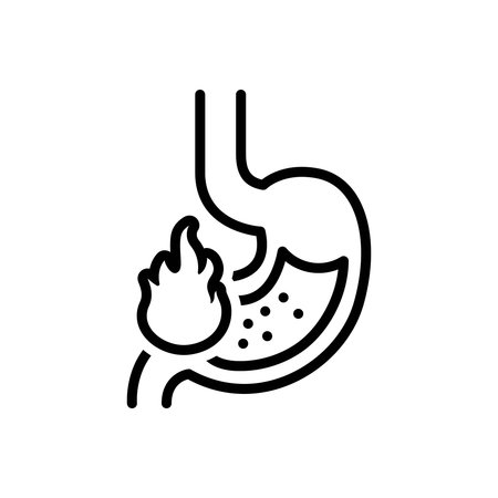 Icon for gastrointestinal discomfort, gastrointestinalのイラスト素材