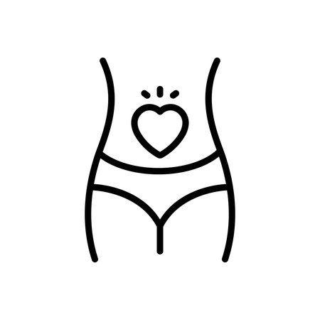 Icon for abdominal tenderness, abdominalのイラスト素材