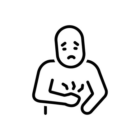 Icon for aching stomach, achingのイラスト素材