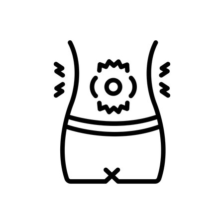 Icon for abdominal cramping, abdominalのイラスト素材