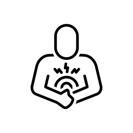 Icon for bellyache, stomachのイラスト素材