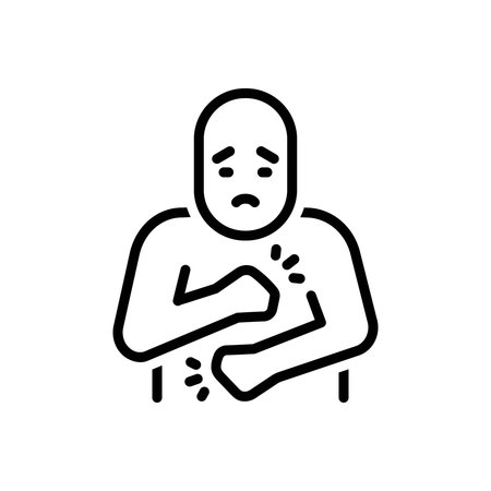 Icon for dyspeptic pain, dyspepticのイラスト素材