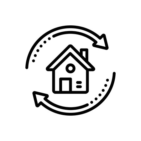 Icon for dwelling development, dwellingのイラスト素材