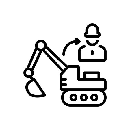 Icon for excavation expert, excavationのイラスト素材