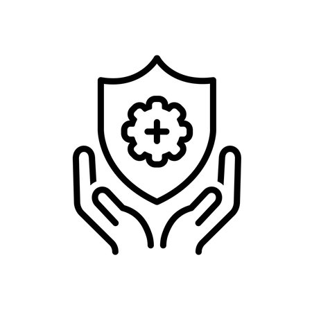 Icon for safety first shield, safety firstのイラスト素材