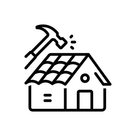 Icon for roofing, hammerのイラスト素材