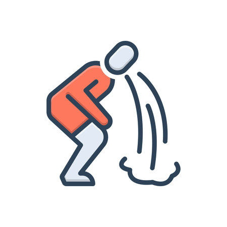 Icon for vomiting, spewingのイラスト素材