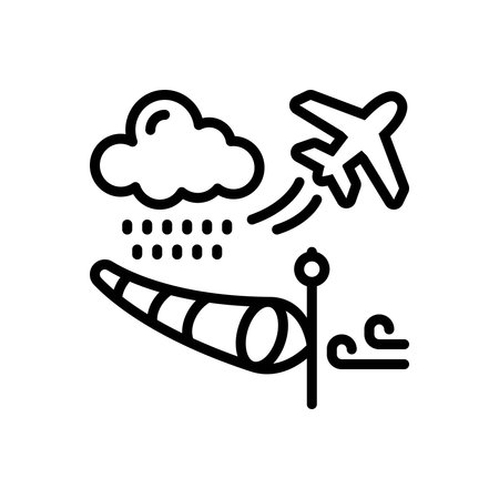 Icon for aviation weather, aviationのイラスト素材