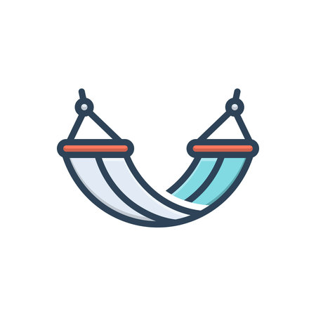 Icon for hammock, hanging bedのイラスト素材