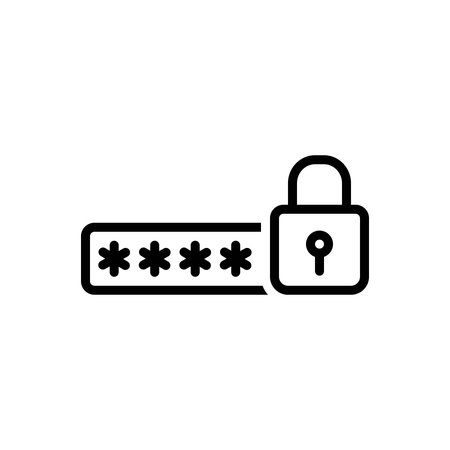 Icon for password management,protectionのイラスト素材