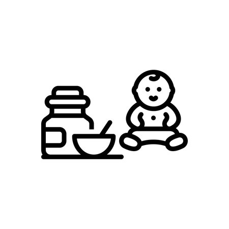 Icon for infant nutrition, infantのイラスト素材