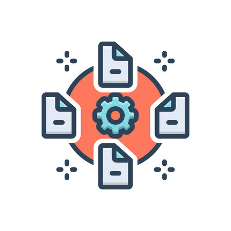Icon for file organization, fileのイラスト素材