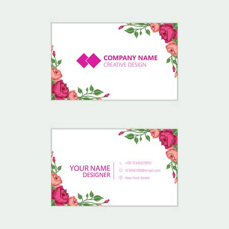 flower business cardのイラスト素材