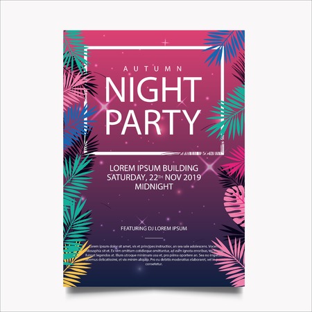 Night Party Posterのイラスト素材