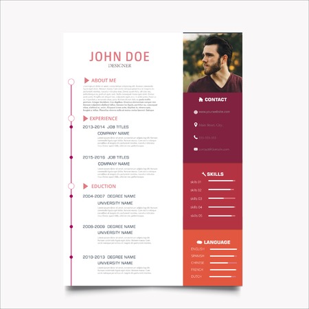 A person resume template illustration.のイラスト素材
