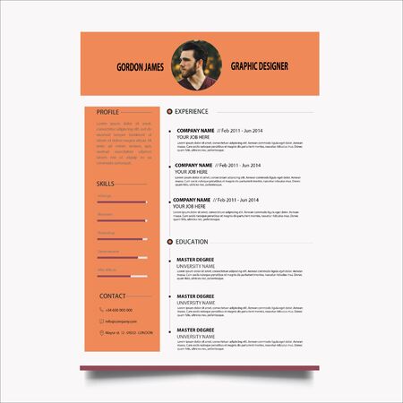 professional person resumeのイラスト素材