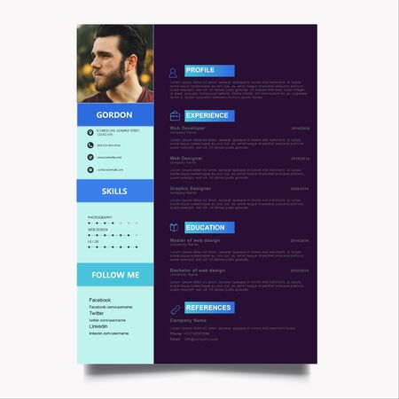 Professional person resumeのイラスト素材