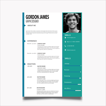 Clean person resumeのイラスト素材